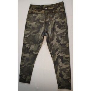 Marika‎ Womens Green Camo Leggings High Waisted Cropped Yoga Pants Athletic Sz L
